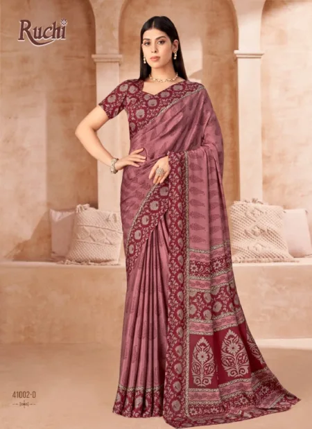 Vedanta Silk Vol 43 By Ruchi Silk Crepe Printed Saree